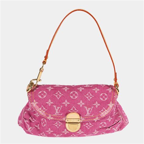 louis vuitton pink denim pleaty bag|louis vuitton sunset bag.